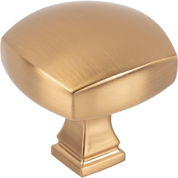 Jeffrey Alexander 1-3/8" Overall Length Satin Bronze Square Audrey Cabinet Knob 278L-SBZ - main